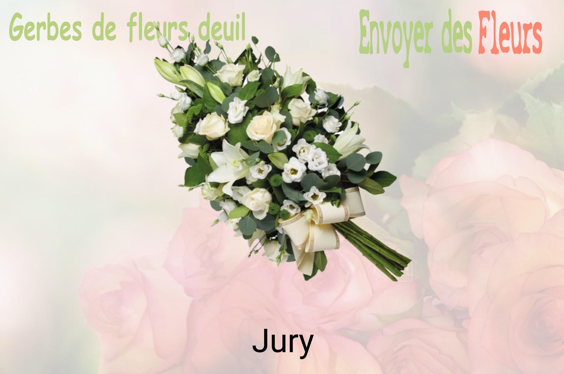 Gerbe de fleurs de deuil livrée à Jury